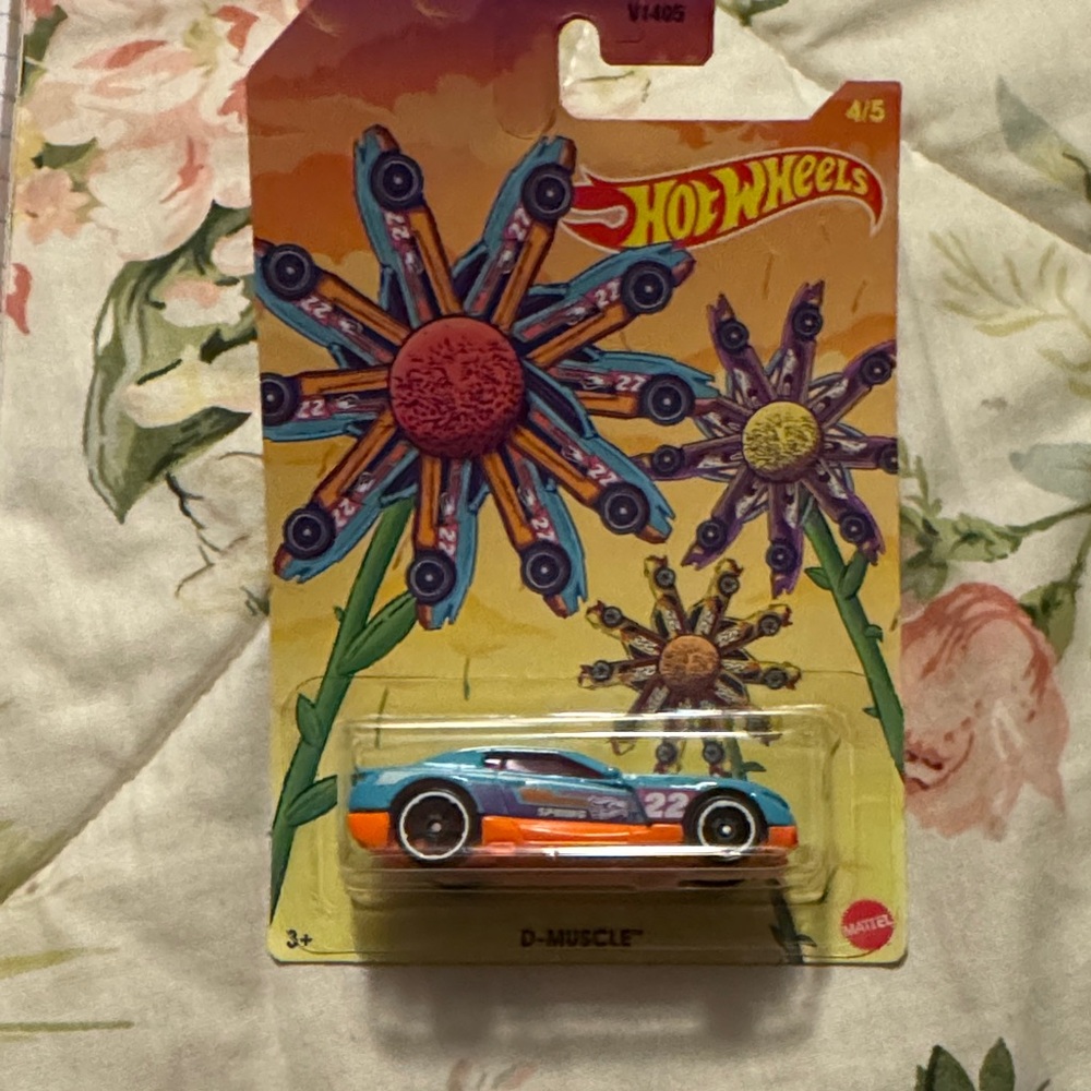 Hot Wheels D-Muscle Toy Car - Vibrant Blue and Orange